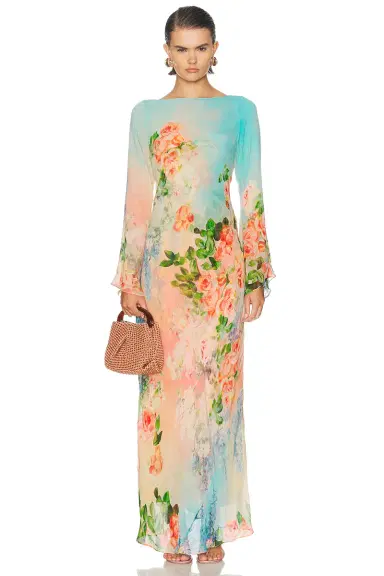 HEMANT AND NANDITA Double Layer Maxi Dress | Thumbnail 1 HEMANT AND NANDITA Double Layer Maxi Dress | Thumbnail 1