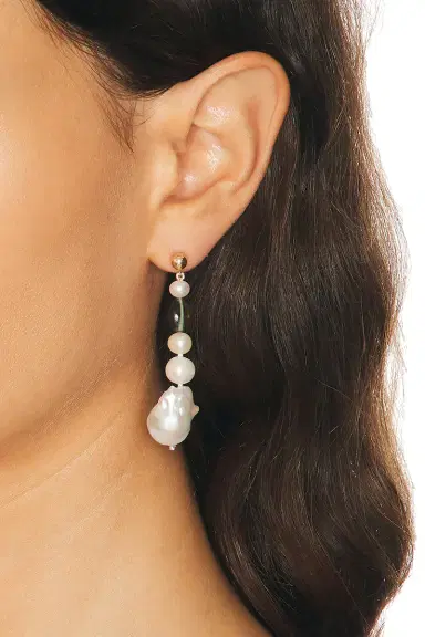 Loren Stewart Poet Pearl Earrings | Thumbnail 2 Loren Stewart Poet Pearl Earrings | Thumbnail 2