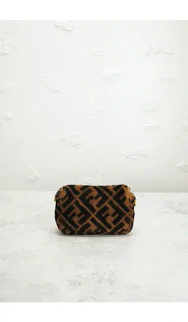 FWRD Renew Fendi Shearling Vitello Dolce Macro FF 1974 Mini Baguette Shoulder Bag | Thumbnail 3 FWRD Renew Fendi Shearling Vitello Dolce Macro FF 1974 Mini Baguette Shoulder Bag | Thumbnail 3