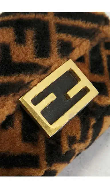 FWRD Renew Fendi Shearling Vitello Dolce Macro FF 1974 Mini Baguette Shoulder Bag | Thumbnail 6 FWRD Renew Fendi Shearling Vitello Dolce Macro FF 1974 Mini Baguette Shoulder Bag | Thumbnail 6