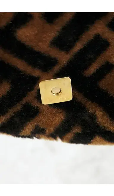 FWRD Renew Fendi Shearling Vitello Dolce Macro FF 1974 Mini Baguette Shoulder Bag | Thumbnail 7 FWRD Renew Fendi Shearling Vitello Dolce Macro FF 1974 Mini Baguette Shoulder Bag | Thumbnail 7