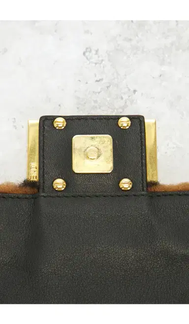 FWRD Renew Fendi Shearling Vitello Dolce Macro FF 1974 Mini Baguette Shoulder Bag | Thumbnail 8 FWRD Renew Fendi Shearling Vitello Dolce Macro FF 1974 Mini Baguette Shoulder Bag | Thumbnail 8
