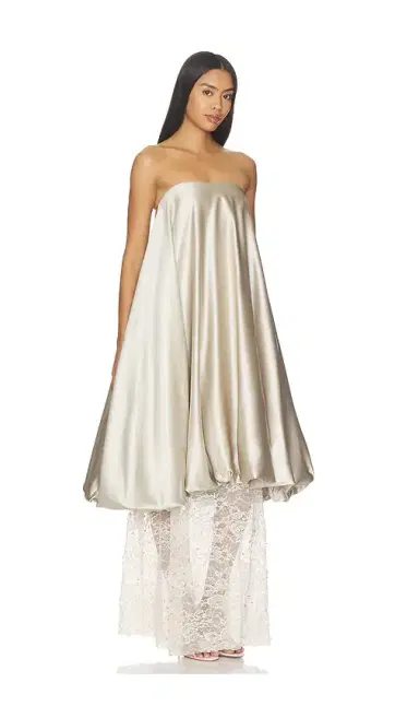 LA FUORI Champagne Lace Gown | Thumbnail 2 LA FUORI Champagne Lace Gown | Thumbnail 2