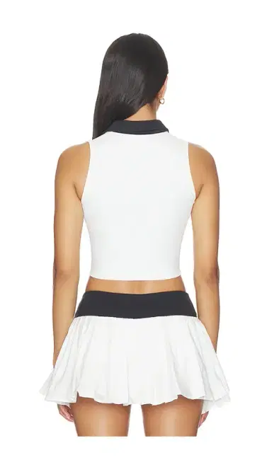 NUBYEN Unshaken V-Neck Polo Crop Top | Thumbnail 3 NUBYEN Unshaken V-Neck Polo Crop Top | Thumbnail 3
