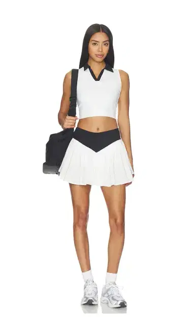 NUBYEN Unshaken V-Neck Polo Crop Top | Thumbnail 4 NUBYEN Unshaken V-Neck Polo Crop Top | Thumbnail 4