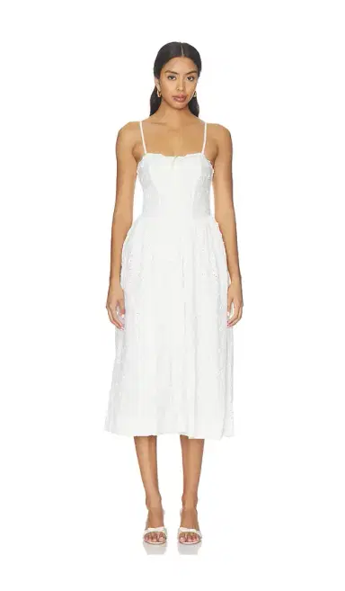 For Love & Lemons Laura Eyelet Midi Dress | Thumbnail 2 For Love & Lemons Laura Eyelet Midi Dress | Thumbnail 2