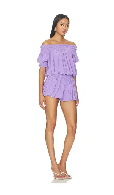 Norma Kamali Short Sleeve Peasant Puff Jumpshort | Thumbnail 2 Norma Kamali Short Sleeve Peasant Puff Jumpshort | Thumbnail 2