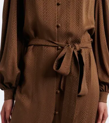 Valentino Belted chevron jacquard silk midi dress | Thumbnail 5 Valentino Belted chevron jacquard silk midi dress | Thumbnail 5