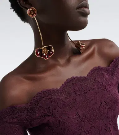 Rabanne Floral drop earrings | Thumbnail 6 Rabanne Floral drop earrings | Thumbnail 6