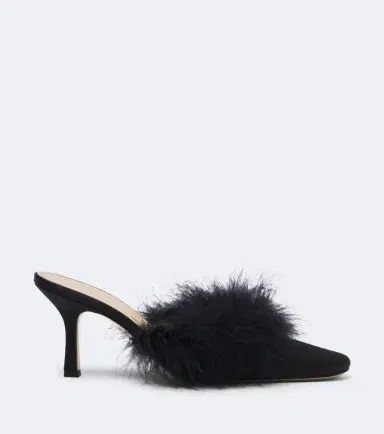 Mach & Mach Carolyn feather-trimmed satin mules | Thumbnail 3 Mach & Mach Carolyn feather-trimmed satin mules | Thumbnail 3