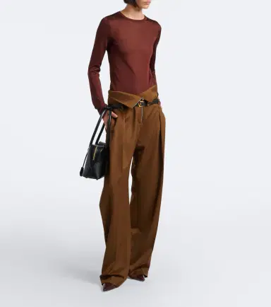 Ferragamo Wool and cashmere barrel-leg pants | Thumbnail 3 Ferragamo Wool and cashmere barrel-leg pants | Thumbnail 3