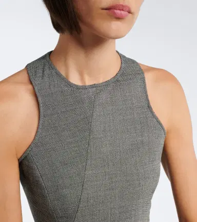Magda Butrym Herringbone pleated peplum wool-blend top | Thumbnail 4 Magda Butrym Herringbone pleated peplum wool-blend top | Thumbnail 4