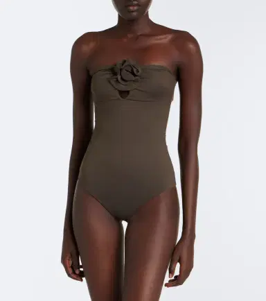 Magda Butrym Floral-appliqué gathered swimsuit | Thumbnail 4 Magda Butrym Floral-appliqué gathered swimsuit | Thumbnail 4