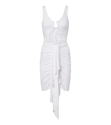 Christopher Esber Salacia ruched jersey minidress | Thumbnail 1 Christopher Esber Salacia ruched jersey minidress | Thumbnail 1