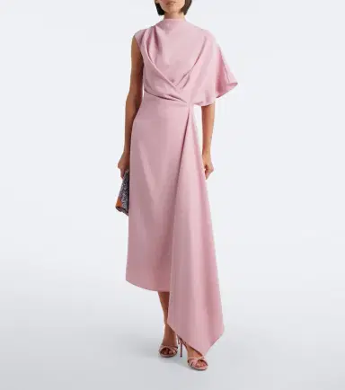 Roksanda Elva asymmetric crêpe midi dress | Thumbnail 4 Roksanda Elva asymmetric crêpe midi dress | Thumbnail 4