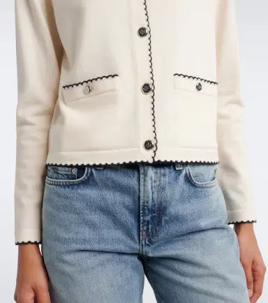 Tory Burch Kendra scalloped wool-blend cardigan | Thumbnail 2 Tory Burch Kendra scalloped wool-blend cardigan | Thumbnail 2