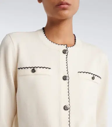Tory Burch Kendra scalloped wool-blend cardigan | Thumbnail 5 Tory Burch Kendra scalloped wool-blend cardigan | Thumbnail 5