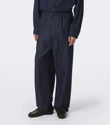 Jil Sander Cotton chambray wide-leg pants | Thumbnail 3 Jil Sander Cotton chambray wide-leg pants | Thumbnail 3