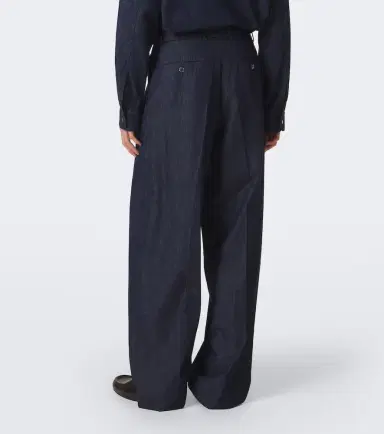 Jil Sander Cotton chambray wide-leg pants | Thumbnail 4 Jil Sander Cotton chambray wide-leg pants | Thumbnail 4
