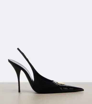 Saint Laurent Louis satin slingback pumps | Thumbnail 3 Saint Laurent Louis satin slingback pumps | Thumbnail 3
