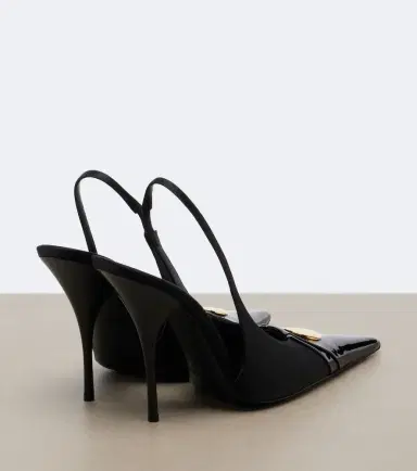 Saint Laurent Louis satin slingback pumps | Thumbnail 4 Saint Laurent Louis satin slingback pumps | Thumbnail 4