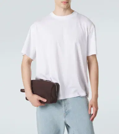 The Row Astra leather-trimmed canvas pouch | Thumbnail 3 The Row Astra leather-trimmed canvas pouch | Thumbnail 3