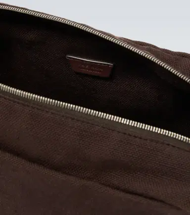 The Row Astra leather-trimmed canvas pouch | Thumbnail 5 The Row Astra leather-trimmed canvas pouch | Thumbnail 5