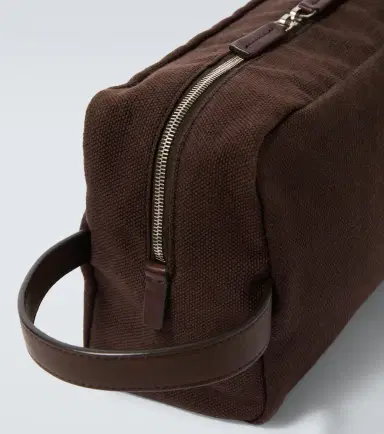 The Row Astra leather-trimmed canvas pouch | Thumbnail 6 The Row Astra leather-trimmed canvas pouch | Thumbnail 6