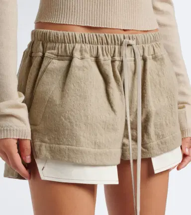 Rick Owens Fog cotton and wool shorts | Thumbnail 2 Rick Owens Fog cotton and wool shorts | Thumbnail 2