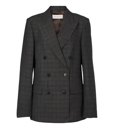Dries Van Noten Checked double-breasted wool blazer | Thumbnail 1 Dries Van Noten Checked double-breasted wool blazer | Thumbnail 1
