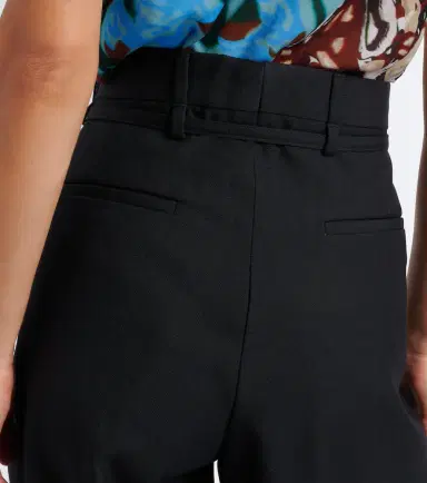 Dries Van Noten Belted pleated wool wide-leg pants | Thumbnail 3 Dries Van Noten Belted pleated wool wide-leg pants | Thumbnail 3