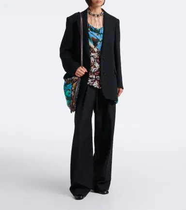 Dries Van Noten Belted pleated wool wide-leg pants | Thumbnail 4 Dries Van Noten Belted pleated wool wide-leg pants | Thumbnail 4