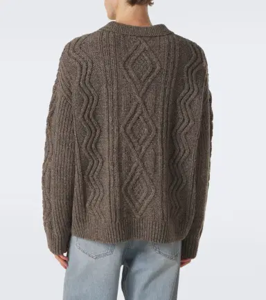 Frame Cable-knit wool and alpaca-blend polo sweater | Thumbnail 3 Frame Cable-knit wool and alpaca-blend polo sweater | Thumbnail 3