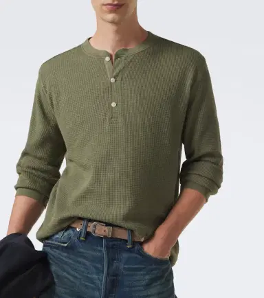 RRL Waffle-knit cotton Henley shirt | Thumbnail 6 RRL Waffle-knit cotton Henley shirt | Thumbnail 6
