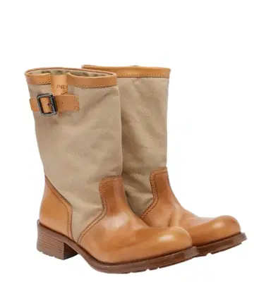 Prada Leather and canvas biker boots | Thumbnail 1 Prada Leather and canvas biker boots | Thumbnail 1