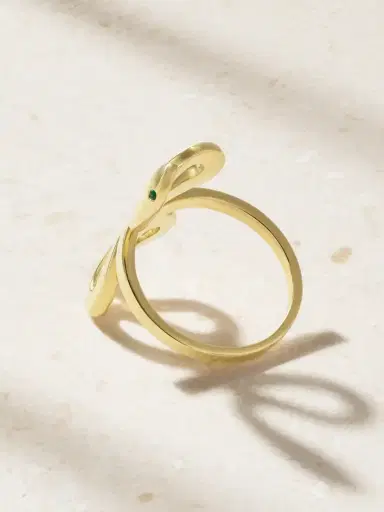 Ileana Makri Slither Snake 18-karat Gold Emerald Ring | Thumbnail 3 Ileana Makri Slither Snake 18-karat Gold Emerald Ring | Thumbnail 3
