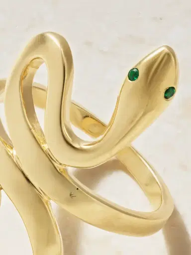 Ileana Makri Slither Snake 18-karat Gold Emerald Ring | Thumbnail 4 Ileana Makri Slither Snake 18-karat Gold Emerald Ring | Thumbnail 4