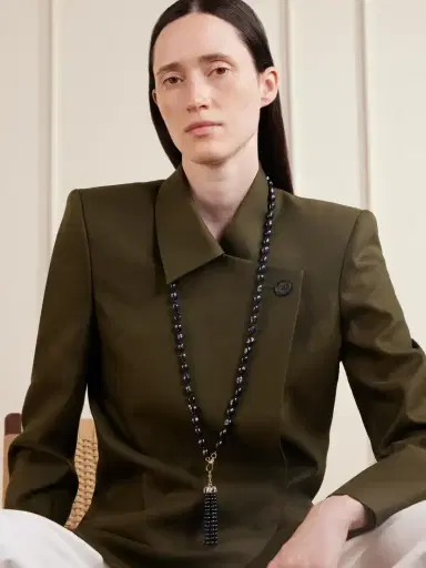 Lucy Delius 14-karat Gold, Diamonds And Pearl Beaded Necklace | Thumbnail 2 Lucy Delius 14-karat Gold, Diamonds And Pearl Beaded Necklace | Thumbnail 2