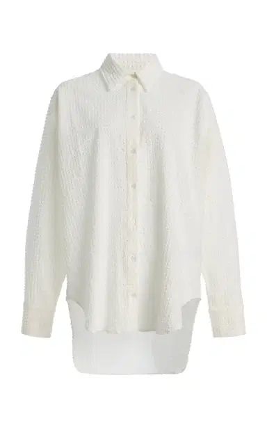 Hunza G Oversized Button-Down Poplin Shirt | Thumbnail 1 Hunza G Oversized Button-Down Poplin Shirt | Thumbnail 1