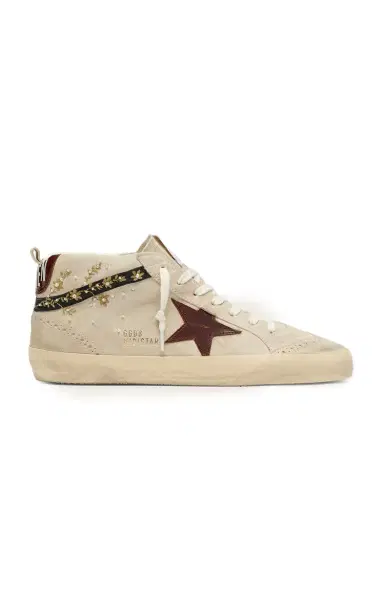 Golden Goose Mid Star Embellished Suede Sneakers | Thumbnail 1 Golden Goose Mid Star Embellished Suede Sneakers | Thumbnail 1