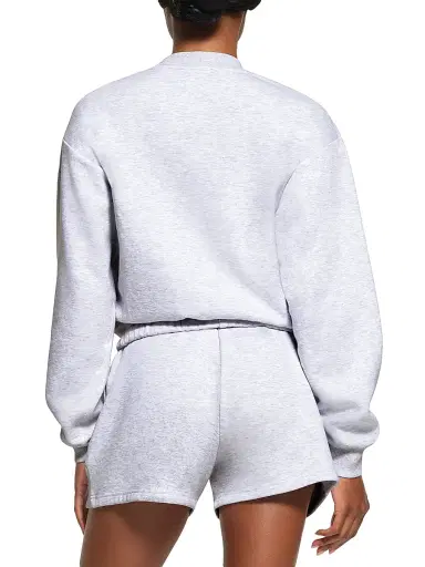 Skims Women's Cotton Fleece Classic Crewneck - Light Heather Grey | Thumbnail 5 Skims Women's Cotton Fleece Classic Crewneck - Light Heather Grey | Thumbnail 5