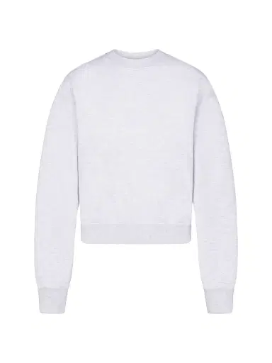 Skims Women's Cotton Fleece Classic Crewneck - Light Heather Grey | Thumbnail 1 Skims Women's Cotton Fleece Classic Crewneck - Light Heather Grey | Thumbnail 1