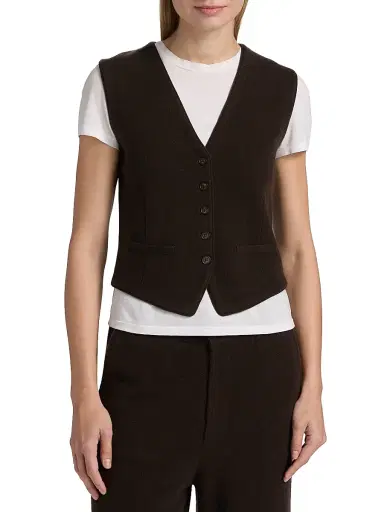 Guest In Residence Women's Cashmere Knit Tailored Vest | Thumbnail 2 Guest In Residence Women's Cashmere Knit Tailored Vest | Thumbnail 2