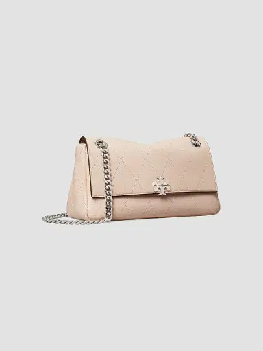 Tory Burch Women's Charlie Quilted Leather Small Shoulder Bag - Soft Pink | Thumbnail 4 Tory Burch Women's Charlie Quilted Leather Small Shoulder Bag - Soft Pink | Thumbnail 4