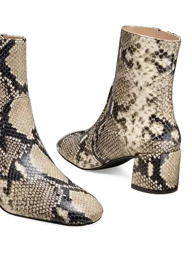 Stuart Weitzman Women's Maeve 50MM Snake-Embossed Leather Boots - Roccia | Thumbnail 4 Stuart Weitzman Women's Maeve 50MM Snake-Embossed Leather Boots - Roccia | Thumbnail 4