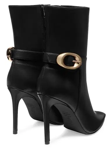 Stuart Weitzman Women's Stuart Power 100MM Buckle-Detail Leather Booties | Thumbnail 3 Stuart Weitzman Women's Stuart Power 100MM Buckle-Detail Leather Booties | Thumbnail 3