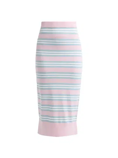 Aknvas Women's Rosalyn Striped Knit Midi Pencil Skirt | Thumbnail 1 Aknvas Women's Rosalyn Striped Knit Midi Pencil Skirt | Thumbnail 1