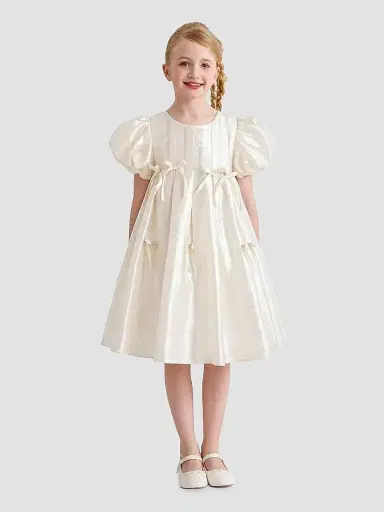 Mimi Tutu Little Girl's & Girl's Sena Dress - Beige | Thumbnail 3 Mimi Tutu Little Girl's & Girl's Sena Dress - Beige | Thumbnail 3