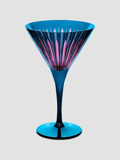 L'Objet Prism 4-Piece Martini Glass Set - Blue | Thumbnail 3 L'Objet Prism 4-Piece Martini Glass Set - Blue | Thumbnail 3
