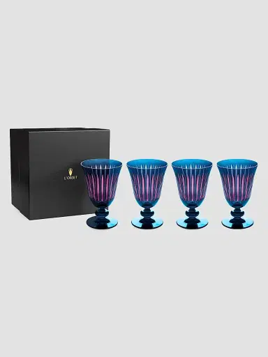 L'Objet Prism 4-PieceHand-Cut Wine Glasses | Thumbnail 2 L'Objet Prism 4-PieceHand-Cut Wine Glasses | Thumbnail 2